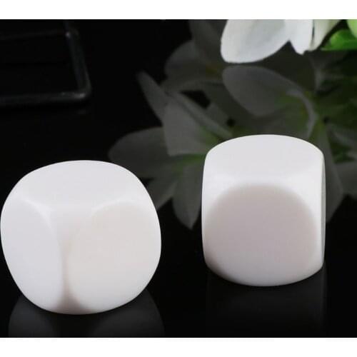 Brand New and High Quality 2pcs 30mm Acrylic Blank Dice Kids DIY Toy Write Painting Graffiti Family Board Games