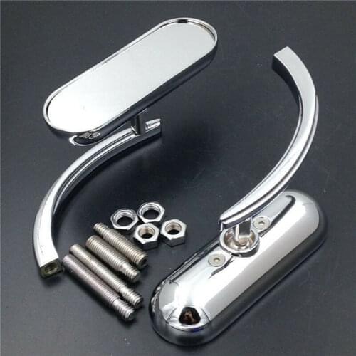 Chrome Motorcycle Rear View Side Mirrors For Harley Honda Yamaha Kawasaki Suzuki Custom