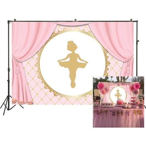 HUAYI Photography Backdrop Birthday Party Dessert Table Decor Photo Background Dancing Girls Princess Baby Shower BackdropW-3382