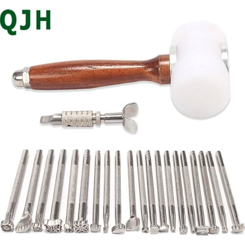 Leather Carving Tools Handmade Seal Sculpture Rotary Carving Knife DIY Metal Leather Processing Saddle Stamping Craft Tool Set