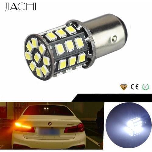 JIACHI 20 PCS 1156 LED BA15S P21W R5W Car Lamps 800LM White Yellow Red 12V Auto Turn Signal Brake Lights 2835 Chips 33 SMD 6000K