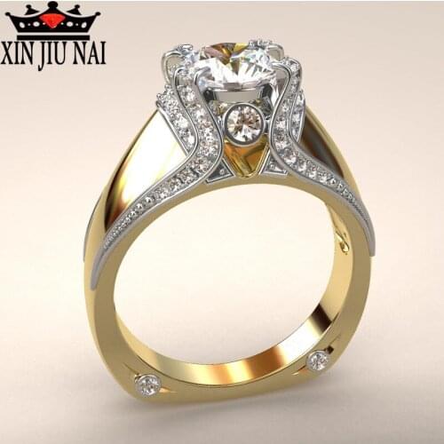 Creative colour-separated set high-quality AAA Austrian crystal ring fashion model jewelry Christmas New Year exquisite gift