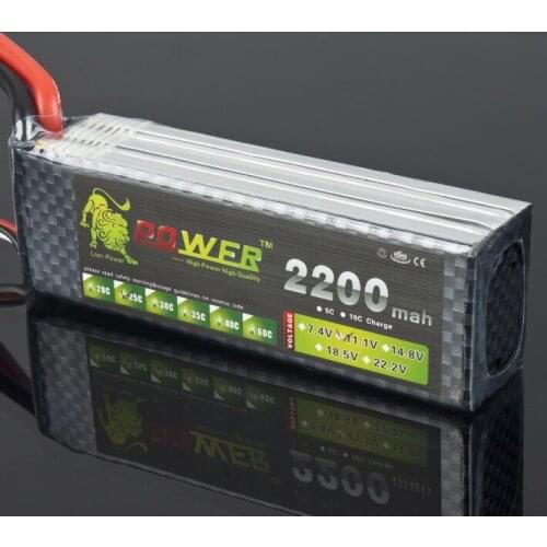 Lion Power Lipo Battery 11.1V 2200mAh 30C MAX 35C 3S for Quadcopter RC Boat Car Airplane T-REX 450 Helicopter Part 3S Lipo 11.1
