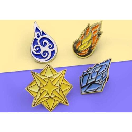 Fashion abstract element Brooch Metal wind flame stars water iceberg Enamel Pins Badge Jewelry Gift for Friend Bijoux