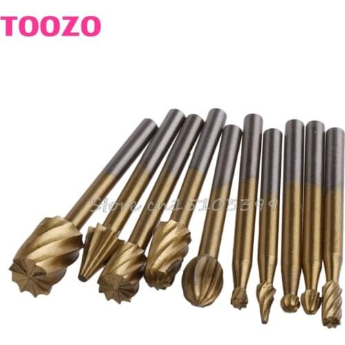 10Pcs Engraving Cutter Woodworking Tools Grinding Electric Rotary File Head Bit G08 Whosale&DropShip