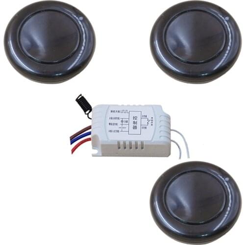 New 315/433mhz AC220V 1CH Wireless Remote Control Switch System 3Transmitter Round & 1Receiver Relay Learning Code Free Shipping