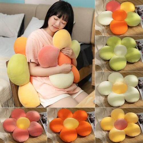 40/50/60CM New Lovely Plush Flower Cushion Soft Stuffed Flower Floor Chair Plushie Pillow For Girlfriend Present