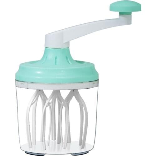 Semi-automatic Mixer Silicone Whisk Cake Beater Household Manual Self Turning plastic Egg Cream Stirring Kitchen Baking Tool 1PC