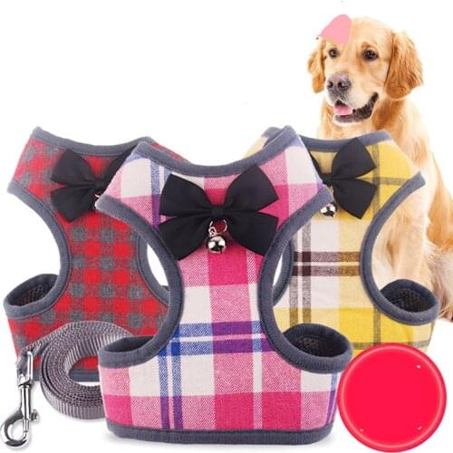 Small Dog Cat Harness Leash Adjustable Vest Collar Puppy Outdoor Walking Chihuahua Terier Schnauzer