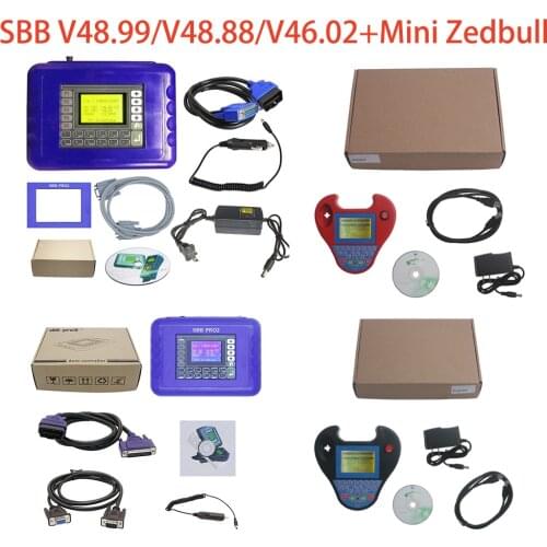 SBB Pro2 V48.99 V48.88 V46.02 OBD2 Key Maker Mini Zedbull Auto Key Programmer Car SBB Transponder Key Programmer Multi-Language