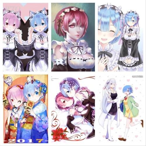 Re:Life In A Different World From Zero Anime Posters Canvas Painting Retro Poster Wall Art Home Decor Photos for Childrens Room