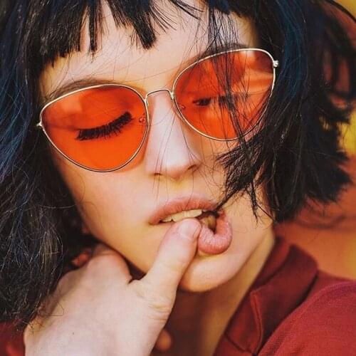 HKNA Retro Cat Eye Sunglasses Women Vintage Eyeglasses for Women Luxury Brand Designer Sun Glasses Men Mirror Gafas De Sol Mujer