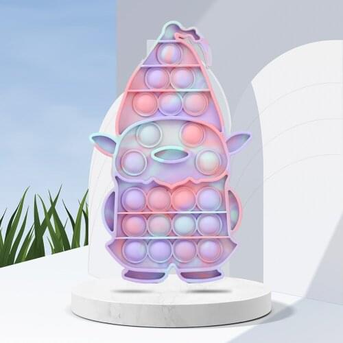 Christmas Trees Fidget Reliver Stress Toys Rainbow Santa Claus Push Bubble Antistress Toys Adult Children Sensory Toys Push Bubb