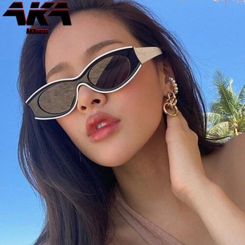 AKAgafas Cat Eye Sunglasses Women Vintage Sun Glasses for Women Cool Brand Retro Luxury Eyeglasses Women/Men Small Gafas De Sol