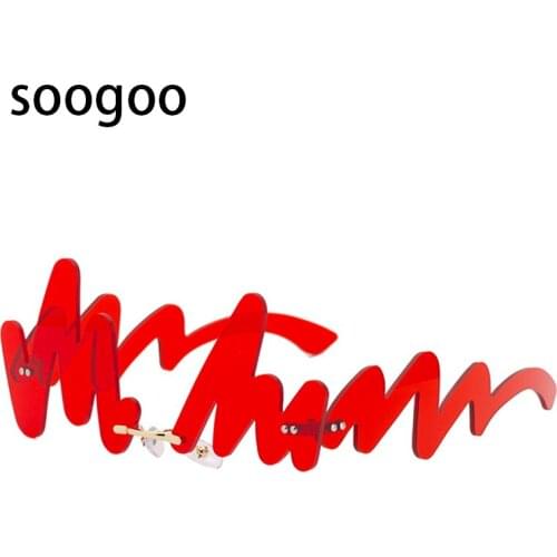 Fashion Party Funny Sun Glasses Female Personality Cool Ocean Film Irregular Wave Sunglasses Female Tide Sunglasses