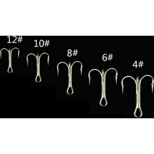 Sporting Goods 50PC Barbed Crank Sharp Fishing Hooks with 3 Anchors B2Cshop