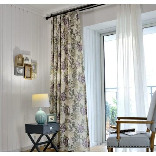 Tropical Rain Forest Curtains Modern Simple American Curtains for Living Room Bedroom Polyester Cotton Printing Curtains Tulle