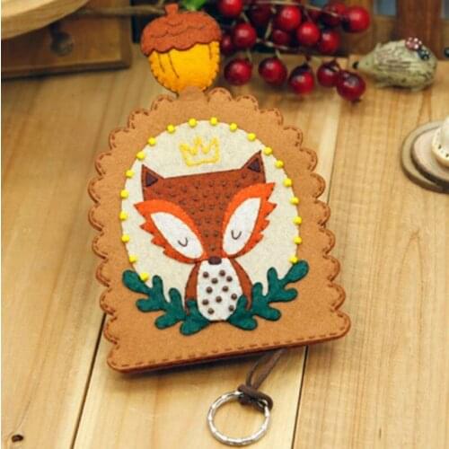 Felt Diy Craft Key Chain Fox Felt Fabric Handmade Non-woven Multicapacity Process for Home Ornament Felt Material DIY Package