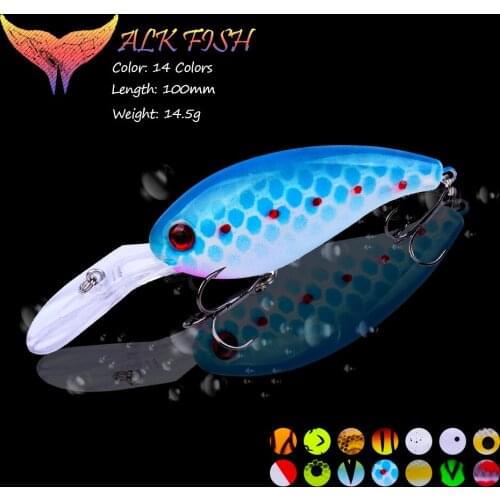 WALK FISH 1PCS 100mm/14.5g Fishing Lure Floating Minnow Fishing Baits 3D Eyes Artificial Bass Fishing Tools Wobble Hard Bait
