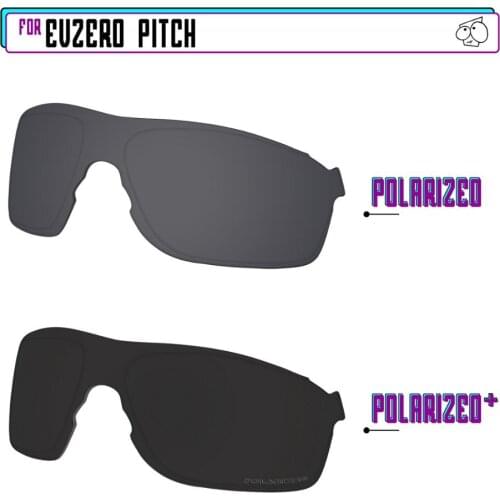 EZReplace Polarized Replacement Lenses for - Oakley EVZero Pitch Sunglasses - BlackP Plus-BlackIRP