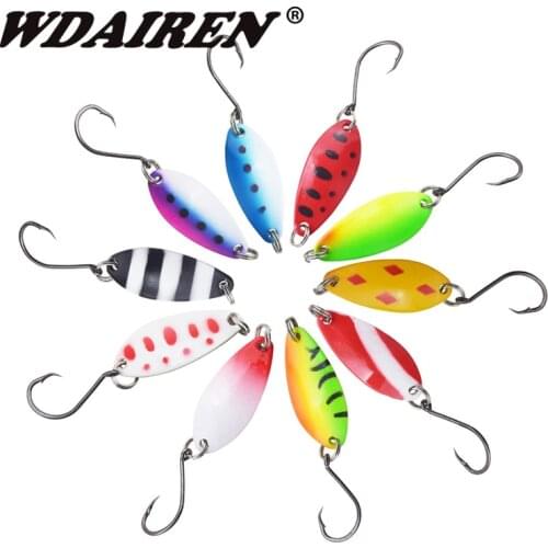10Pcs/lot 4cm 6.3g Metal Spoon Fishing Lures Hard Baits with Single Hook Sequin 10 colors Metal Paillette Articulos Bait FA-406