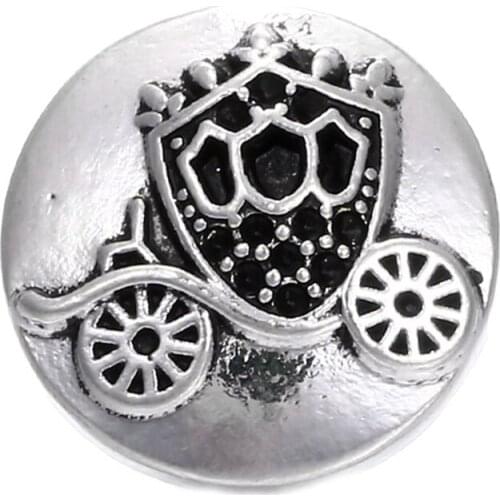 10PCS/lot New Charm Beauty Round Pumpkin Car 18mm snap buttons fit DIY snap jewelry wholesale