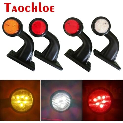 1 Pair 12V 24V Truck Side Marker Position Lamp Tractor Trailer Lorry LED Parking Lights Red White Red Amber Rear Indicator Lamp