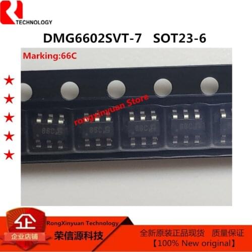20 PCS DMG6602SVT-7 66C TSOT-26 DMG6602SVT DMG6602 COMPLEMENTARY PAIR ENHANCEMENT MODE MOSFET DC-DC Converters 100% new original