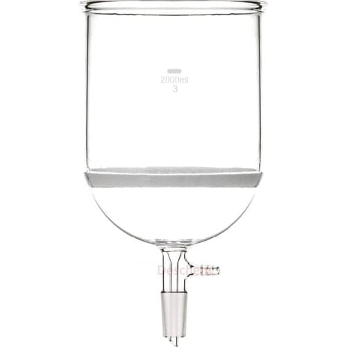 2000ml,24/40,Glass Buchner Funnel,2L,3# Core Filter Funnels,10mm Vacuum Adapter