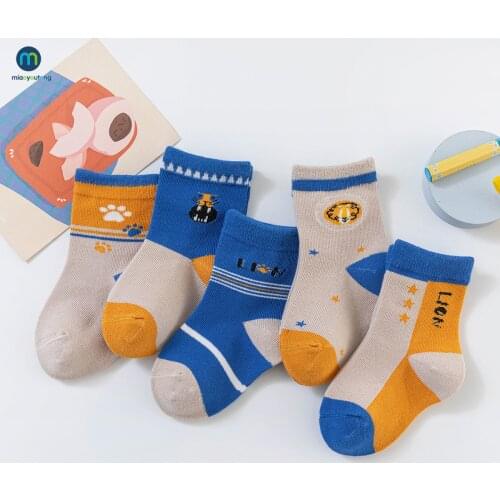 5 Pair/Lot Cotton Kids Socks Warm Winter Socks For Baby Girls Cute Cartoon Newborn Toddler Socks Casual Boys Socks Miaoyoutong