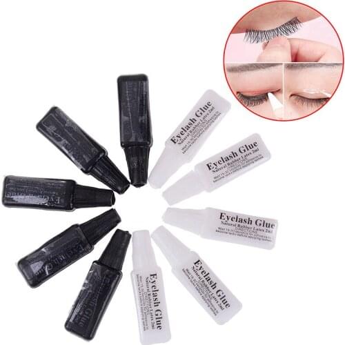 5PCS Black White Waterproof False Eyelashes Makeup Adhesive Eye Lash Glue