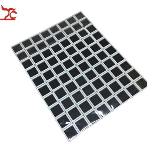 80Pcs Plastic Loose Diamond Display Package Stone Box White Gem Case Black Memory Foam Pad Beads Pendant Box Showcase 3*3*2cm
