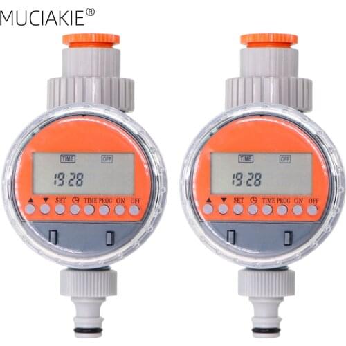 MUCIAKIE Automatic LCD Display Ball Valve Water Timer Electronic Watering Irrigation Controller for Home Garden Irrigation