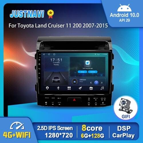 Android 10 Car Radio Video Player For Toyota Land Cruiser 11 200 2007-2015 Auto GPS Stereo Carplay Navigation DSP OBD BT 10 Inch