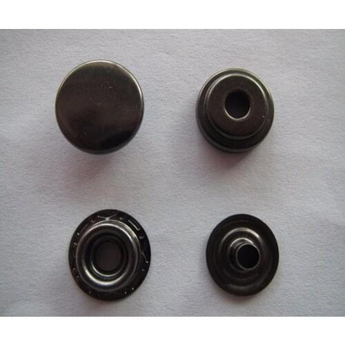 Free shipping 15mm snap button jacket metal plating black gun high grade press snap button 100set