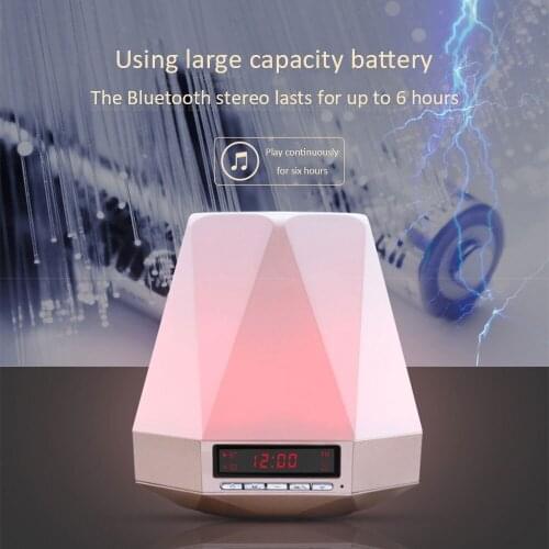 LED Colorful Light Bluetooth-compatible Speaker Outdoor Home USB Charging Mini Pat Light Wireless Bluetooth-compatible Speaker