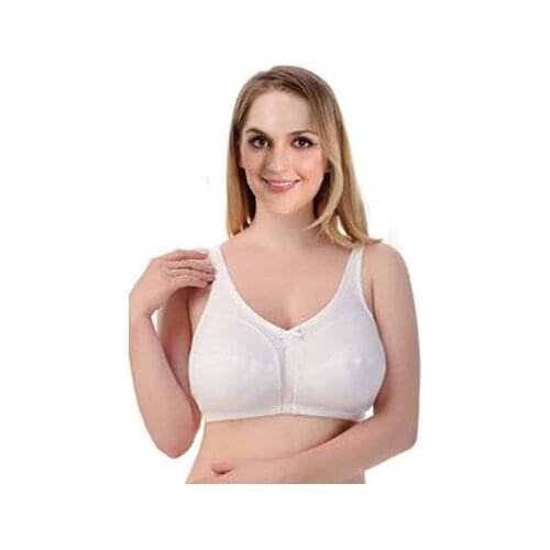 Plus Size 36-52 Large Cup C D DD E F G No Padding Bra Women Basic Underwear Cotton Full Coverage Phsh Up Bh Support Bralette C01