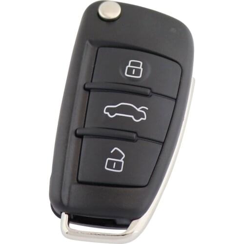 3 Buttons for Audi A3 A4 A5 A6 A8 Q5 Q7 replacement Flip Keyless Remote Key Shell Case