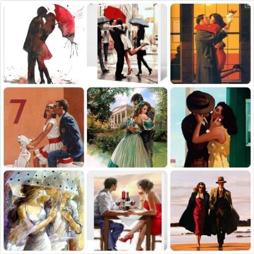 DIY Diamond Painting Pictures of men and women Diamond Mosaic Rhinestone Cross Stitch Full Square Diamond Embroidery Home Decor