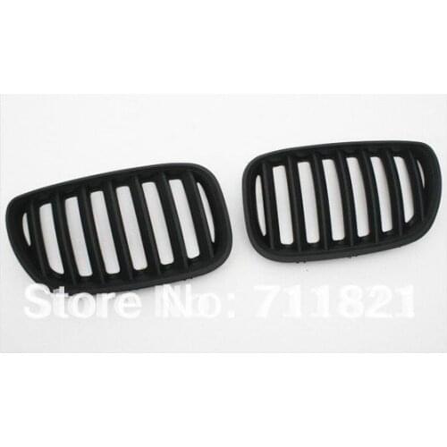 Euro Matte Black Kidney Front Grille For BMW E53 X5 2004-2006