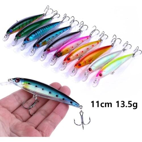 HENGJIA Minnow Fishing Lures Hard Bait 10 Colors for choose 11cm 13.5g Artificial Bait