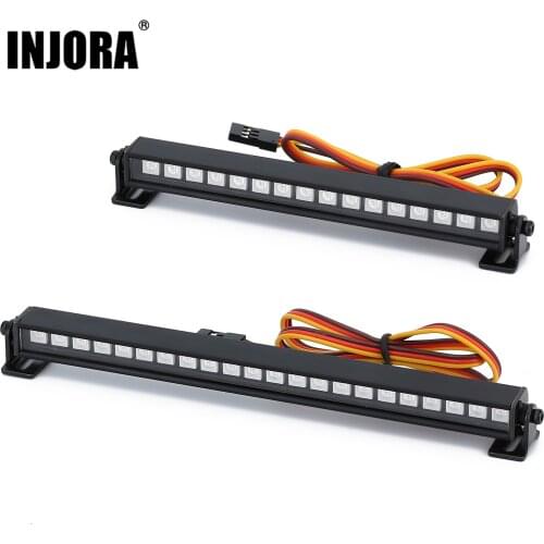 INJORA Metal 16/22LED Multi-Mode Roof Lamp Light Bar for 1/10 RC Crawler Car Axial SCX10 90046 D90 Traxxas TRX-4