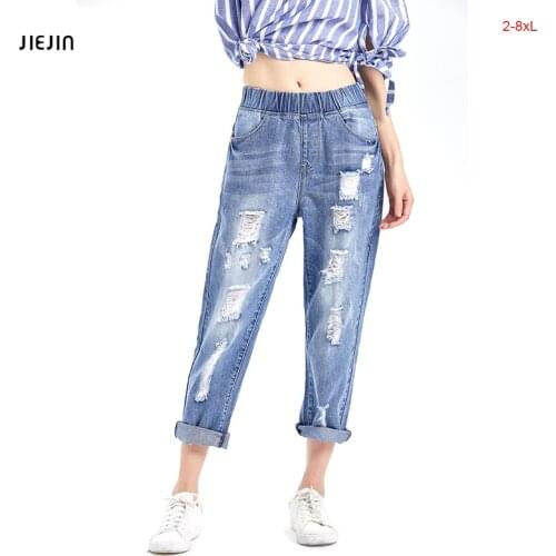 Женские рваные джинсы JIEJIN China At AliExpress
