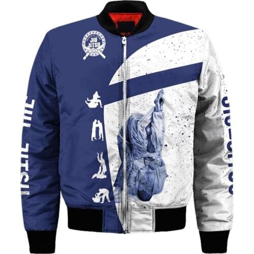 Loving Jiu Jitsu Men Unisex 3D Print Bomber Jackets Punk Zip Flight Jacket Harajuku Women Streetwear US Sizes Winter Thick Coat