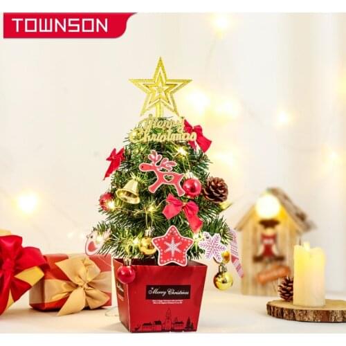Christmas tree decoration Xmas Tree Christmas tree mini tree desktop ornaments Christmas decoration ornaments with lights set