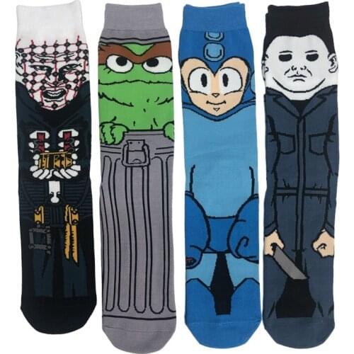 Fashion Cartoon Cartoon Leg Socks menS Skateboard Hip Hop Socks Casual Versatile Fashionable Cotton Socks Gift