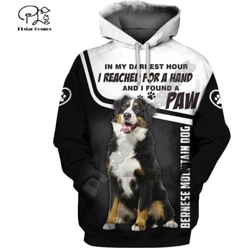 Mens Funny bernese mountain dog 3d print New hoodies long sleeve Sweatshirts women pullover tracksuit hoody spring outwear AH-9