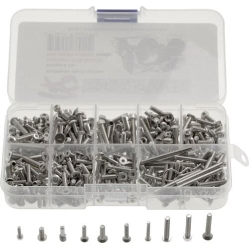 RC Car Stainless Steel Screws Kit With Box For 1/10 AXIAL SCX10 III Capra 1.9UTB Crawler Repair Tool Parts Replacement