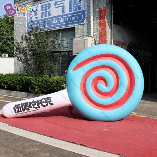 Outdoors decorative 2m diameters big inflatable lollipop / high quality pvc air sealed big lollipop inflatable toys