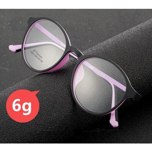 YIMARUILI Men And Women Ultralight TR90 Glasses Frame Youth Pure Titanium Retro Round Optical Prescription Glasses Frame Y2013